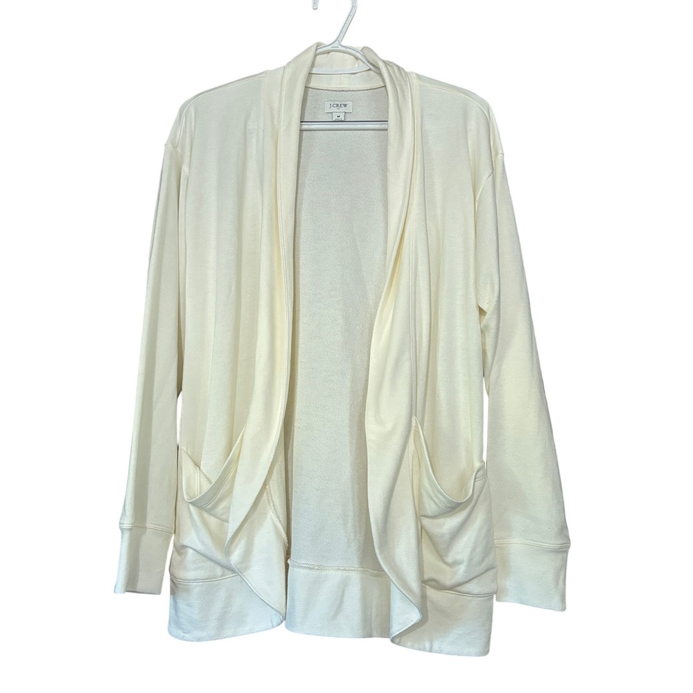 J. Crew Open Front Cardigan Sweater Women's size Medium Soft Comfort Lounge